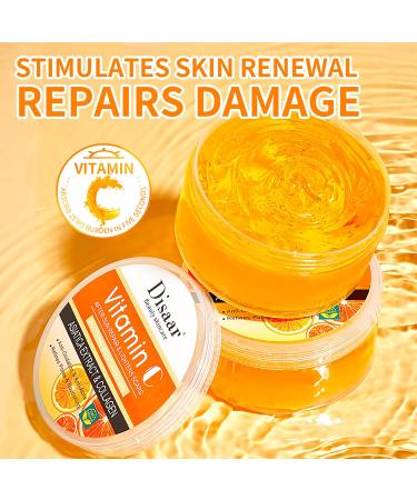 Vitamin C Collagen Moisturizing Gel with Orange Extract | After Sun Repair Soothes & Refines Pores | 300g - Anti-Oxidation Skincare - Buy Online on GoSupps.com
