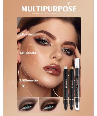  Erinde Erinde Pink Eyeshadow Pencil Glitter Cream Long-Lasting and Waterproof High-Pigment Metallic Shine for Eyes #03 - Buy Online on GoSupps.com