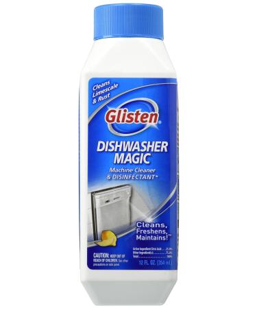 Glisten Dishwasher Magic Disinfectant & Cleaner Lemon 12 Oz
