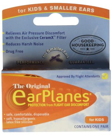 Earplanes Childrens Ear Plugs Disposable for Flight Sound Noise and Air Protection  1 Pair