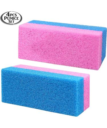Anapoliz Pumice Bar 4-Piece Set | Dual Sided Extra Coarse Exfoliating Foot File | Heel & Feet Scrubber Sponge | Callus Remover Pedicure Tool - Buy Online on GoSupps.com