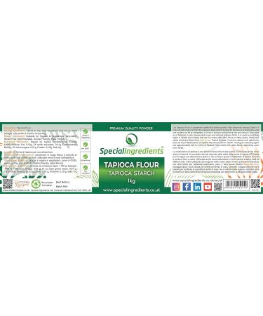 Tapioca Starch 1kg - Non-GMO Gluten Free Organic - Recyclable Container - Premium Quality - Buy Online on GoSupps.com