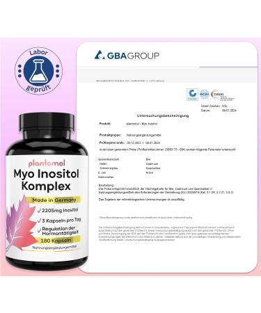 Buy 180 Myo-Inositol Capsules with 5% D Chiro Inositol Folic Acid Chromium Vitamin A & B6 International Shipping Available - Buy Online on GoSupps.com