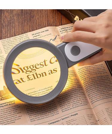 Magnifying Glass 18LED Lighting Magnifying Glass Magnifying Glass 30X Hand-held Large Magnifying Glass Magnifier