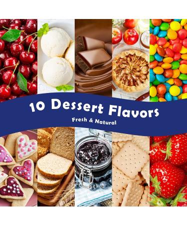 Holamay Dessert Fragrance Oils Set - 10 Sweet Scents for Soap, Candles & Aromatherapy - Vanilla, Apple Cinnamon, Cookies & More - Holiday Essential Oils - Buy Online on GoSupps.com