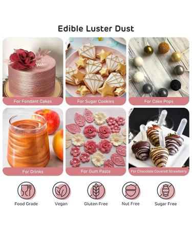 Edible Rose Gold Glitter 8g | Waysroma Food Glitter for Drinks Chocolate Cupcakes & More - Buy Online on GoSupps.com