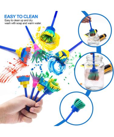 Kids Paint Sponge Set - 21 Piece Sponge Painting Kit for Early Learning and Art Crafts - Buy Online on GoSupps.com