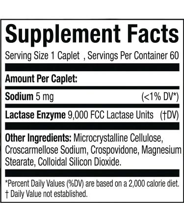 Fast Acting Dairy Digestive with Lactase Enzyme 60 Caplets Lactase Lactose Intolerance Pills for Dairy Foods Dairy Relief Pills Easy to Swallow Dairy Pill Lactase Drops Alternative (Pack of 2) - Buy Online on GoSupps.com