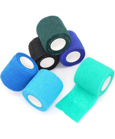 KEQCQE Cohesive Bandage Self Adherent Wrap Athletic Tape Breathable Vet Tape First Aid Tape for Dogs Cats Horses Birds & Wrist Healing Ankle Sprain Swelling (2 Inch Blue Change 6 Rolls) - Buy Online on GoSupps.com