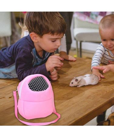 Hamster Backpack Carrier | Three Size Pet Dog Carrier Bags Pink Green Blue Portable Bag Hedgehog Hamster Breathable Shoulder Bags Uwariloy Large Pink - Buy Online on GoSupps.com