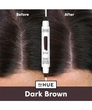 dpHUE Root Touch-Up Stick - Dark Brown Temporary Hair Color | Instant Gray Coverage & Blend Brush | Easy Longwear Sweat-Resistant Formula - Shop Now - Buy Online on GoSupps.com