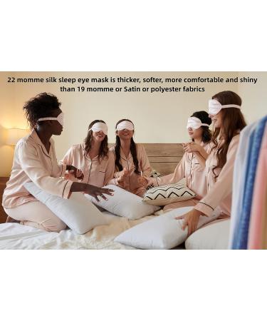 KAAHYNNO 22 Momme Adjustable Silk Sleep Eye Mask - 100% Mulberry Silk, Hypoallergenic, Lightweight, Breathable - Perfect for Side Sleepers, Travel, and Night Time - Dark Black - Buy Online on GoSupps.com