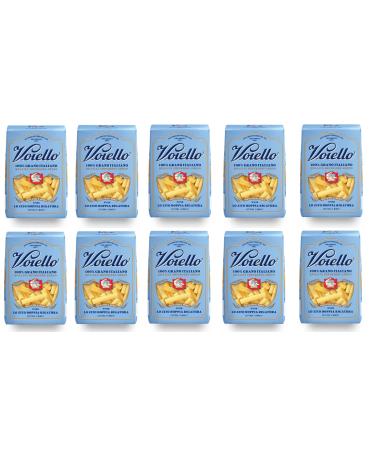 Barilla G. e R. Fratelli Pack of 10 Voiello Lo Zito Doppia Rigatura pasta no. 128 100% Italian wheat 500g durum wheat stoneware pasta bronze design