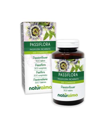 Passion flower (Passiflora incarnata) herb with flowers Naturalma - 150 g - 300 tablets - dietary supplement - natural and vegan