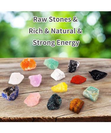 18Pcs Healing Crystals Set with Chakra Stones, Pendulum, Necklace & Wooden Box - Meditation & Yoga Collection - Buy Online on GoSupps.com