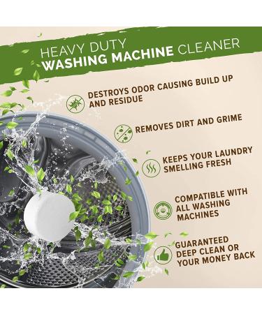 Renuv Washing Machine Cleaner Tablets - 40g Eco-Friendly Solution for Front Load, Top Load, HE Machines - Deep Cleans and Dissolves Slowly for Maximum Effect - Buy Online on GoSupps.com