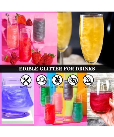 Edible Glitter Powder - 30g Black Metallic Food Coloring for Drinks Cakes & Cocktails | Edible Glitter Dust for Creative Baking - Buy Online on GoSupps.com
