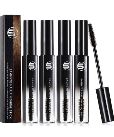 Samnyte Hair Finishing Stick (4 Packs)Hair Fly Away Tamer for Broken Hair & Baby Hair 3 Seconds Fast-Acting Quick Slick Stick Long-Lasting Flyaway Frizzy Hair Gel Stick with Natural Plant Extracts 20 g (Pack of 4)