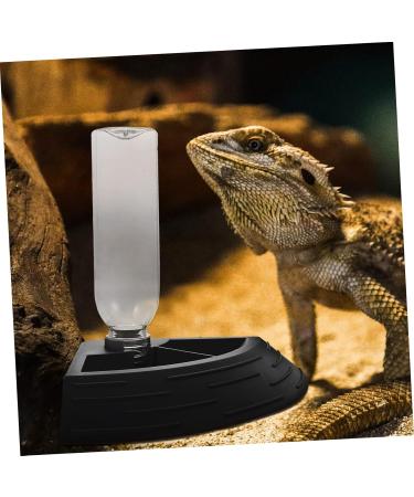 BUGUUYO Turtle Drinker Lizard Water Bowls Automatic Lizard Waterer Pet Food Feeder Reptile Reptisoil Plastic 17X17X3.5CM Black - Buy Online on GoSupps.com