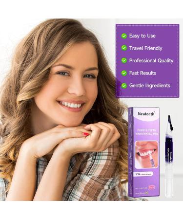 Teeth Whitening Pen for Sensitive Teeth - Instant Purple Whitening Gel for Adults | Brighten Yellow Teeth - Buy Online on GoSupps.com