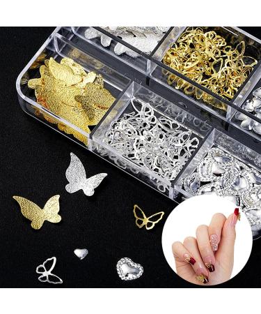 Hollow Butterflies Nails Charm Heart Nails Art Decorations Mix Shaped Nails Art Charm For Acrylic Nails Jewelry Making - Buy Online on GoSupps.com
