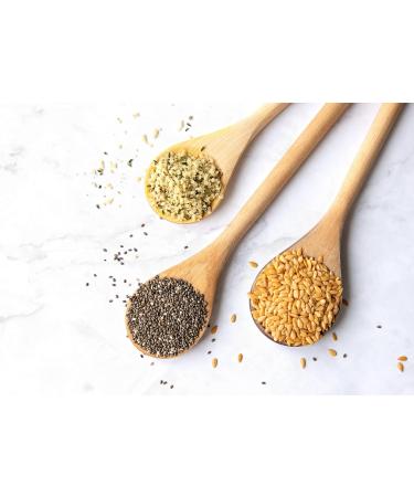 Organic Chia Flax Hemp Seeds Mix 5lb - Non-GMO Vegan Kosher Blend for Smoothies & Salads - Buy Online on GoSupps.com