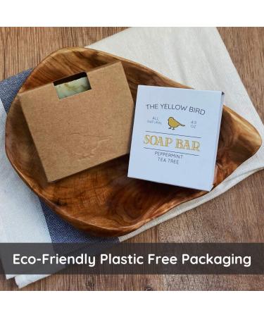 Organic Peppermint Tea Tree Soap Bar - Made In USA with Pure Essential Oils - Sensitive Skin Body & Face Soap - 4.5 Ounce - Buy Online on GoSupps.com