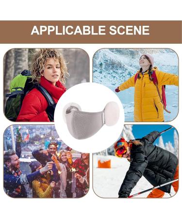 Facynde Cute Cloud Shape Facial & Ear Protection - Soft Rabbit Fur Slim Face Cover & Ear Warmer for Winter - Buy Online on GoSupps.com