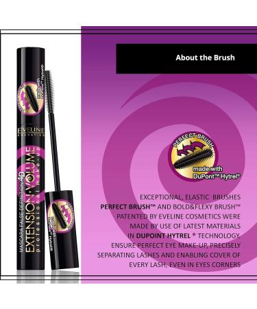 Eveline Cosmetics Extension Volume Mascara - Thickening & Separating 10ml - Black | International Shipping Available - Buy Online on GoSupps.com