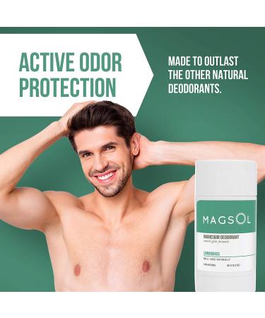 Magsol Magnesium Deodorant - Lemongrass 2.8 oz | Natural, Aluminum-Free, Long-Lasting Freshness - Buy Online on GoSupps.com