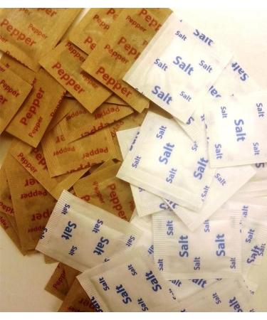 Salt & Pepper Sachets 200 Salt and 200 Pepper. Individual Salt Sachets & Pepper Sachets