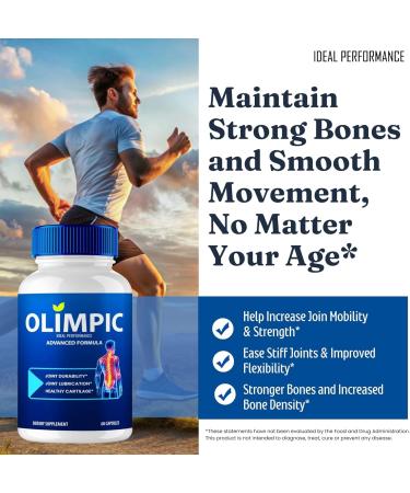 Olimpic Capsules Advanced Joint Support Supplement Pills for Mobility and Comfort - Maximum Strength Official Olim Pic Joint Support All Natural Formula Premium Olim-Pic Reviews (60 Capsules) - Buy Online on GoSupps.com