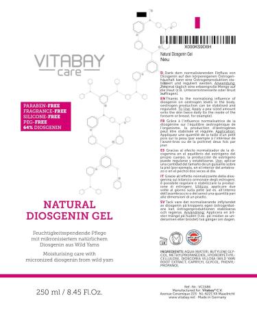 Extra Strength Natural Diosgenin Gel - 64% Diosgenin (from 80% Wild Yam Extract) - Moisturizer with Hormone-Induced Skin Problems with Micronized Natural Diosgenin from Wild Yam - Buy Online on GoSupps.com