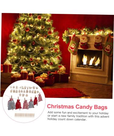Cabilock DIY Advent Calendar 6 Sets Christmas Calendar Bag Digital Calendar Xmas Candy Bags Countdown Calendar Candy Bags Number - Buy Online on GoSupps.com