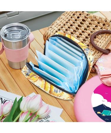 Muooum Watercolor Pumpkin Menstrual Polster Bag - Zippered Flip Bag for Women & Girls | Tampon Collector | 4.7x6.6 in - Buy Online on GoSupps.com