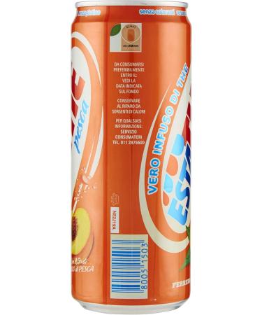  Estath Estath Peach - The Cold with Real Infusion of Tea Leaves and Peach Juice Gluten Free Drink 24 Cans of 330 ml - Buy Online on GoSupps.com