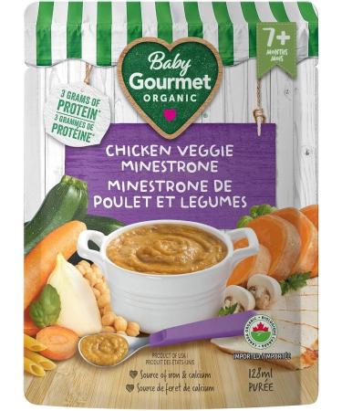 Baby Gourmet Organic Meals - Chicken Minestrone - Non-GMO BPA-Free No Added Sugar Or Salt No Fillers Or Thickeners 128ml - 16 Pack - Buy Online on GoSupps.com