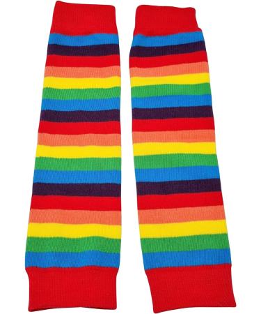 Rainbow Stripe Leg Warmers for Baby Kids Ages 6 Months to 5 Years - Red - Buy Online on GoSupps.com