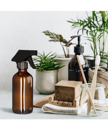 Relaxdays Brown Glass Spray Bottle - Pack of 8 | Eco-Friendly & Versatile for Home & Garden - International Shipping Available - Buy Online on GoSupps.com