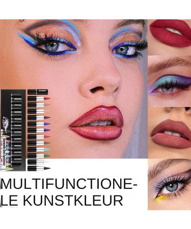 Gel eyeliner waterproof chalk eyeliner stick Long lasting gel eyeliner 12 x Natural Matte Tinted Eyeliner Cream Matte Quick Dry Eyeliner for Women and Girls - Buy Online on GoSupps.com