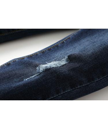 KIDSCOOL SPACE Baby Girl Boy Slim Jeans | Elastic Band | Ripped Denim Pants | 3-4 Years | Deep Blue-2096 - Buy Online on GoSupps.com