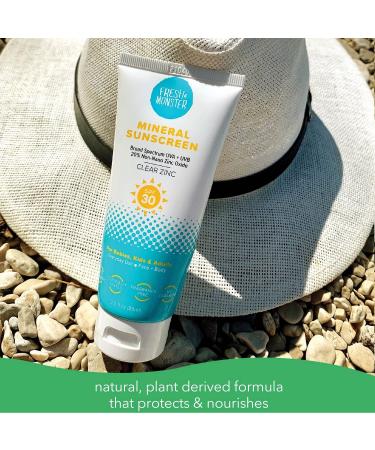 Fresh Monster Kids Sunscreen SPF 30 | Clear Non-Nano Zinc Oxide Mineral Sunscreen | Reef Safe & Hypoallergenic - Buy Online on GoSupps.com