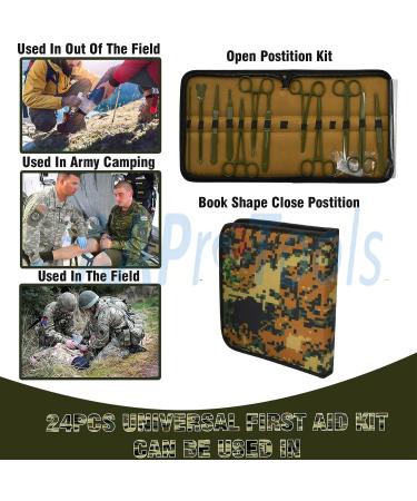 AAProTools 24 PC U.S. Army Style Emergency Survival Kit with Bleed Control & First Aid in Zipper Pouch MLT-02 - Buy Online on GoSupps.com