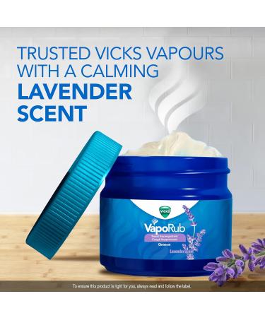 Vicks VapoRub Nasal Decongestant Cough Suppressant Relief from Cold Aches & Pains Chest Rub Ointment Lavender scent 50 g/57 mL 57 ml (Pack of 1) Lavender - Buy Online on GoSupps.com