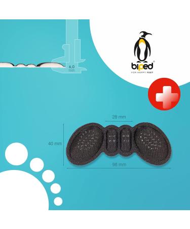 Biped Health Heel Cushions - 3 Pairs Self-Adhesive Heel Protectors for Large Shoes | Bladder & Wound Prevention | Z2804 Black 6mm - Buy Online on GoSupps.com