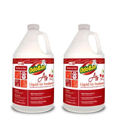 OdoBan Professional Series Ready-to-Use Air Cherry Liquid Air Freshener, 2-Pack, 1 Gallon Each, Cherry Scent 2 Pack Cherry