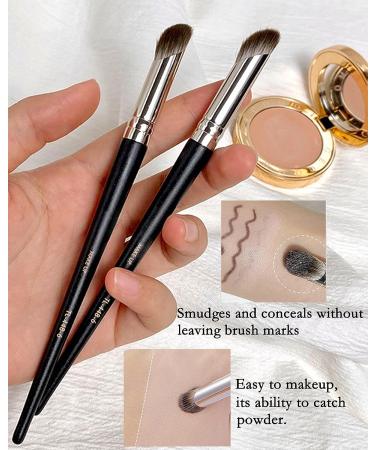 Mini Angled Concealer Brush - Upgraded Small Nose Contour Brush for Dark Circles & Puffiness - Buy Online on GoSupps.com