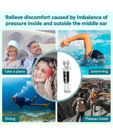 Eustachian Tube Ear Pressure Relief Device | Unclog Ears Balance Pressure & Relieve Tinnitus | Ear Care for Travel Diving & Swimming - Buy Online on GoSupps.com