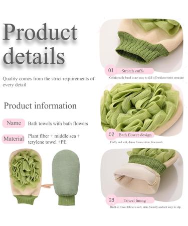 Exfoliating Shower Scrub Gloves - 2pcs Dead Skin Remover Mitts for Home Spa | Double-Sided Body Massage & Exfoliation - Buy Online on GoSupps.com