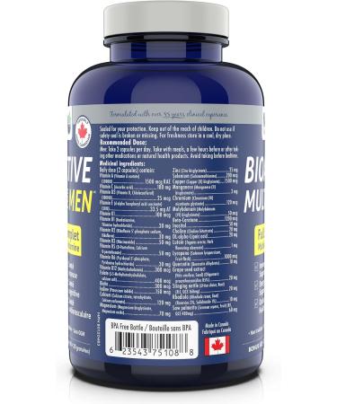  120 vcaps Bioactive Multi for Men Full Spectrum Multivitamin Formula Made in Canada 120 count (Pack of 1) - Buy Online on GoSupps.com